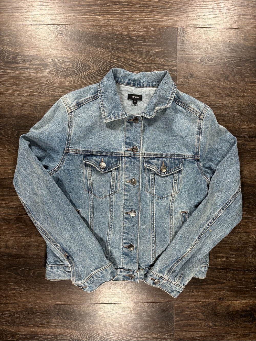 Express Light Blue Denim Jacket Y2K size medium